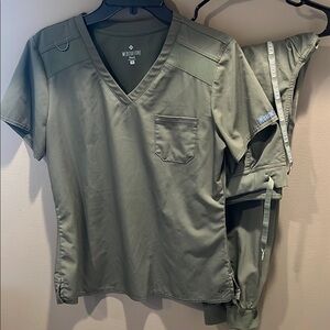 Med Couture Olive Green Scrub Set